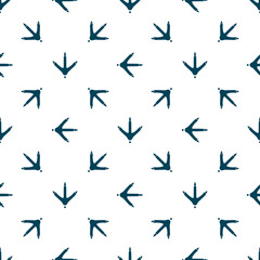 Chicken paw footprint seamless pattern for the fabric, wallpaper, banner.
