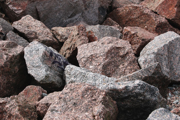 pile of granite stones