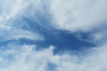 Fototapeta premium Beautiful cloudscape in blue sky, natural background