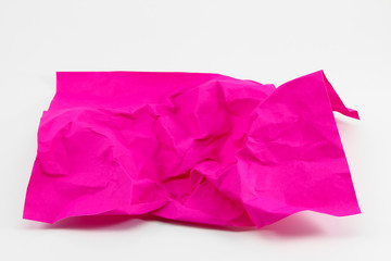 crumpled pink paper