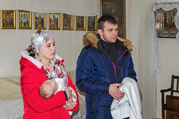 Christening of newborn