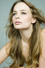 Naklejka premium Model Beauty Stylish Makeup Portrait