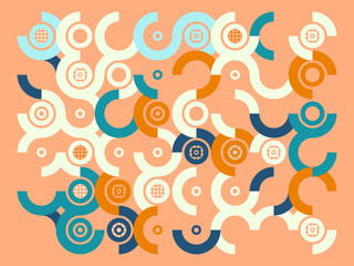 Generative pattern art design. Color ornament.
