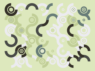 Generative pattern art design. Color ornament.