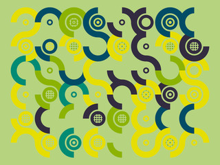 Generative pattern art design. Color ornament.