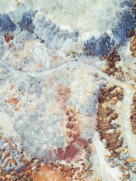 Aereal view of a mining area