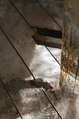 Rotting Wood in Bathroom Floor and Wall