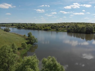 rustic landscape. aerial photography.