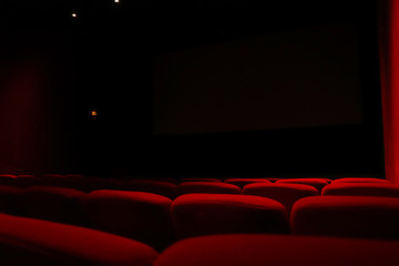 Fototapeta premium cinema siège rouge noir
