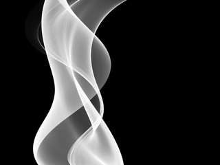 Abstract Black And White Wave Design