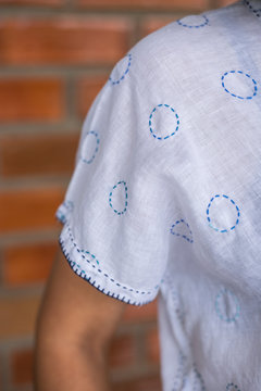 Asian woman wearing white cloth