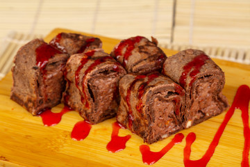 Delicious chocolate rolls