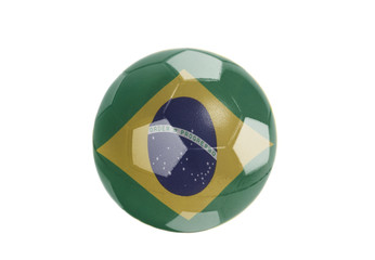 Flag of Brazil on Soccer ball