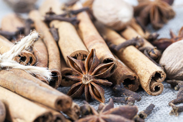 cinnamon and anise with nutmeg