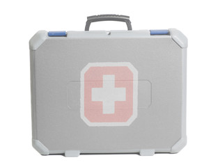Business travel suitcase with Swiss Flag