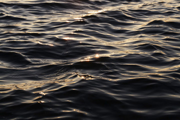 black surface of water