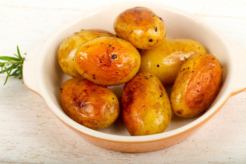Young baked potato
