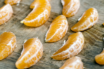 slices of tangerines