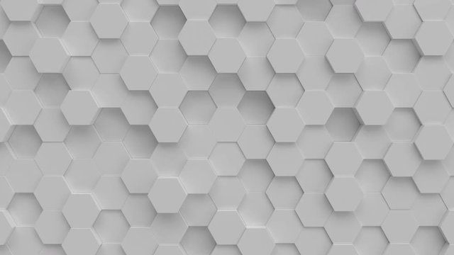 Abstract Hexagon grid seamless loop animation.