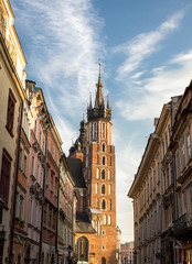 Fototapeta na wymiar St. Mary's Basilica in Krakow, Poland