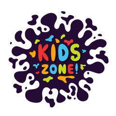Kids zone background with colorful and playful letters. Bubble letters for game zone and childish playground