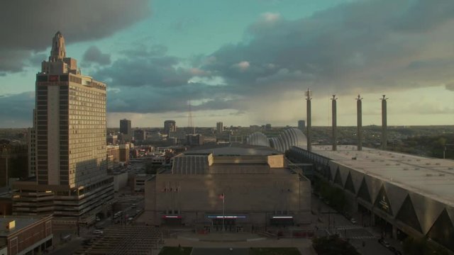 Kansas City, MO downtown sunset time lapse.