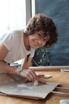 Woman enjoying her hobby