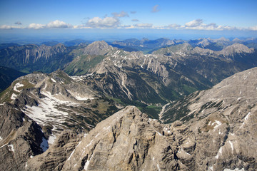 Hochvogel, Allgäuer Alpen, Luftaufnahme
