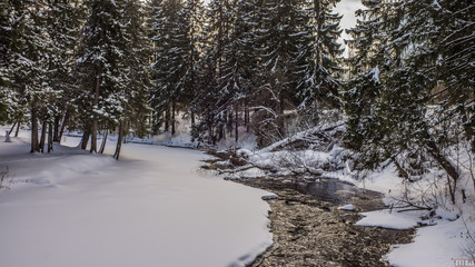 winter river in Karelia
