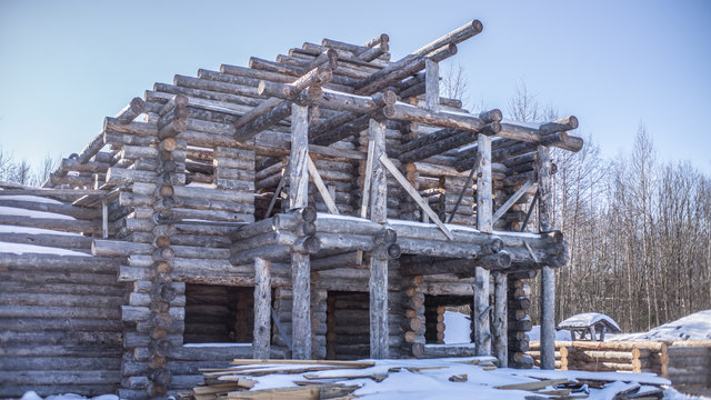 log house from the polar pine of kelo