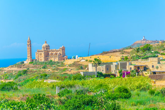 Ta' Pinu basilica of Gharb on Gozo island, Malta, Europe