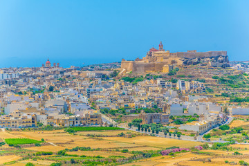 Aerial view of Il-Kastell citadel in Victoria, Gozo, Malta