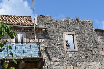 Get lost in the cobbled stone narrow streets in the old town of Korcula, Korcula island, Croatia, June 2018