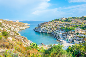 Mgarr ix-Xini bay on Gozo, Malta - obrazy, fototapety, plakaty