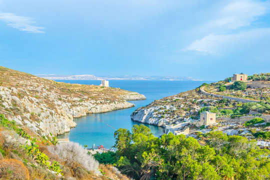 Mgarr ix-Xini bay on Gozo, Malta