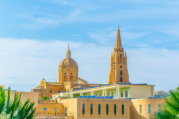 Ghajnsielem parish church in Mgarr, Gozo, Malta