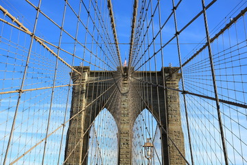 Brooklyn bridge ,wide range low angle with good weather