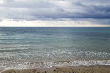 The sea in a cloudy day