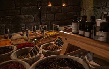 Close up of herbs and grains