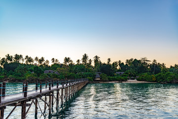 Fototapeta premium Zanzibar island in Tanzania at morning. Zanzibar is a semi-autonomous region of Tanzania in East Africa.