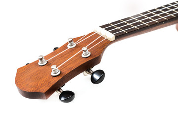 ukelele on white background
