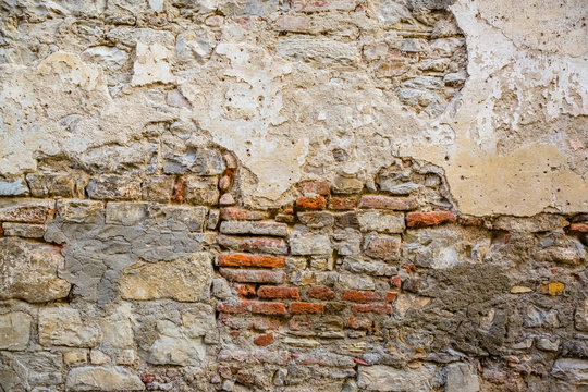 Damaged Wall in an Old Italian Village