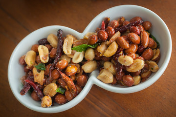 snacks was prepared for wedding dinner party(selective focus)