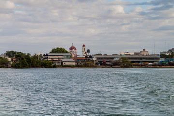 Fototapeta na wymiar View of a port of Cienfuegos, Cuba.