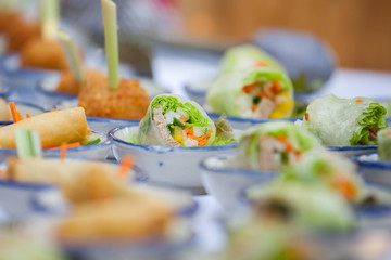 canape set up  in wedding party.
