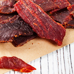 Beef Jerky. Selective focus.