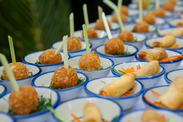canape set up  in wedding party.
