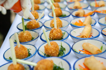 canape set up  in wedding party.