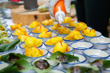 canape set up  in wedding party.