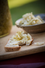 Homemade sauerkraut German food healthy living probiotics 